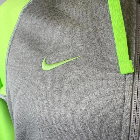 NEW Nike Therma-Fit Full Zip Hoodie Fleece Athletic Fit Flash Lime Womens Medium - Picture 6 of 7